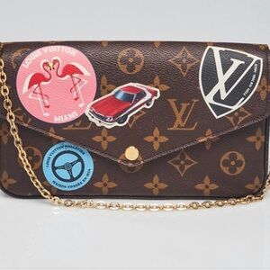 Authentic limited edition Louis Vuitton Monogram World Tour Pochette Felície Bag